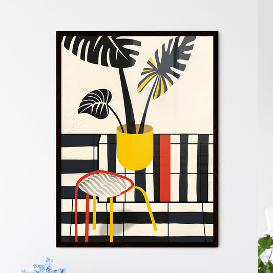 Mid Century Modern Minimalistic Painting - Framed Art Print