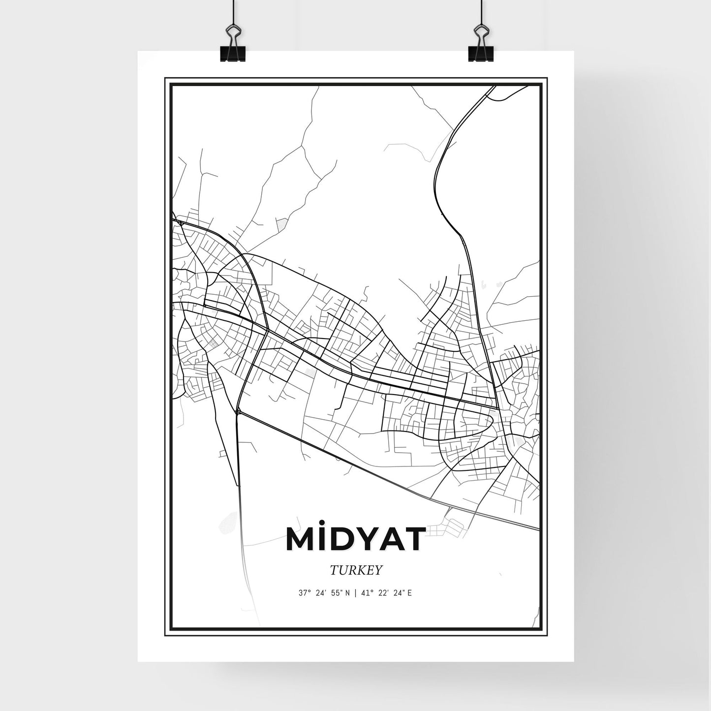 Midyat Turkey - Premium City Map Poster