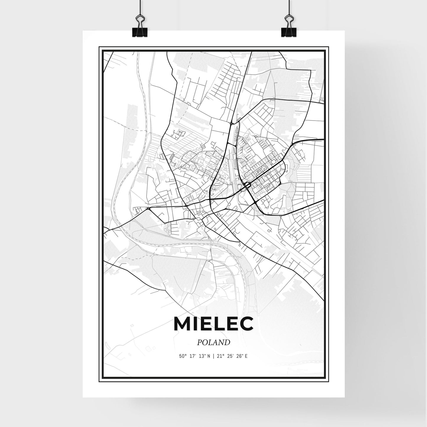 Mielec Poland - Premium City Map Poster