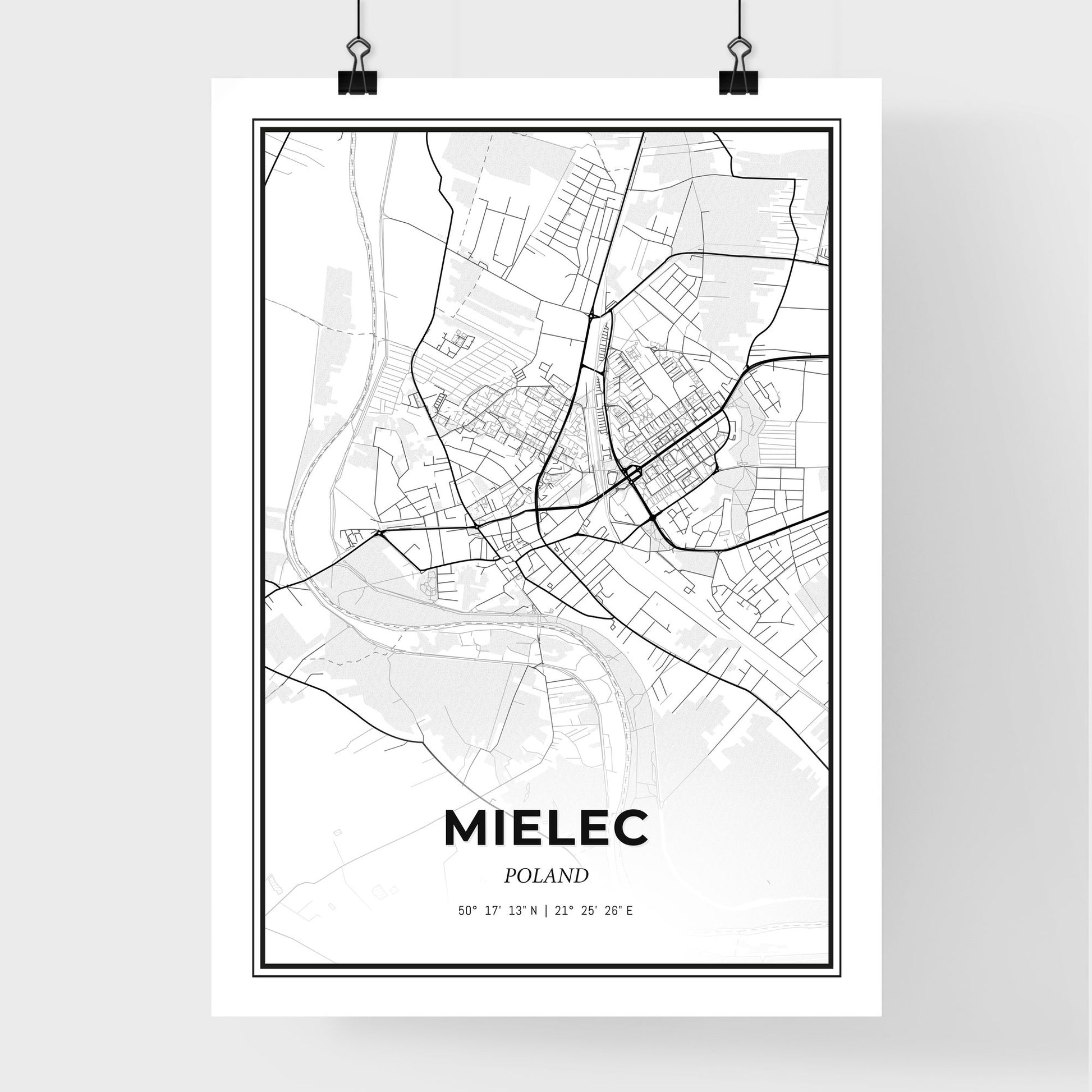 Mielec Poland - Premium City Map Poster