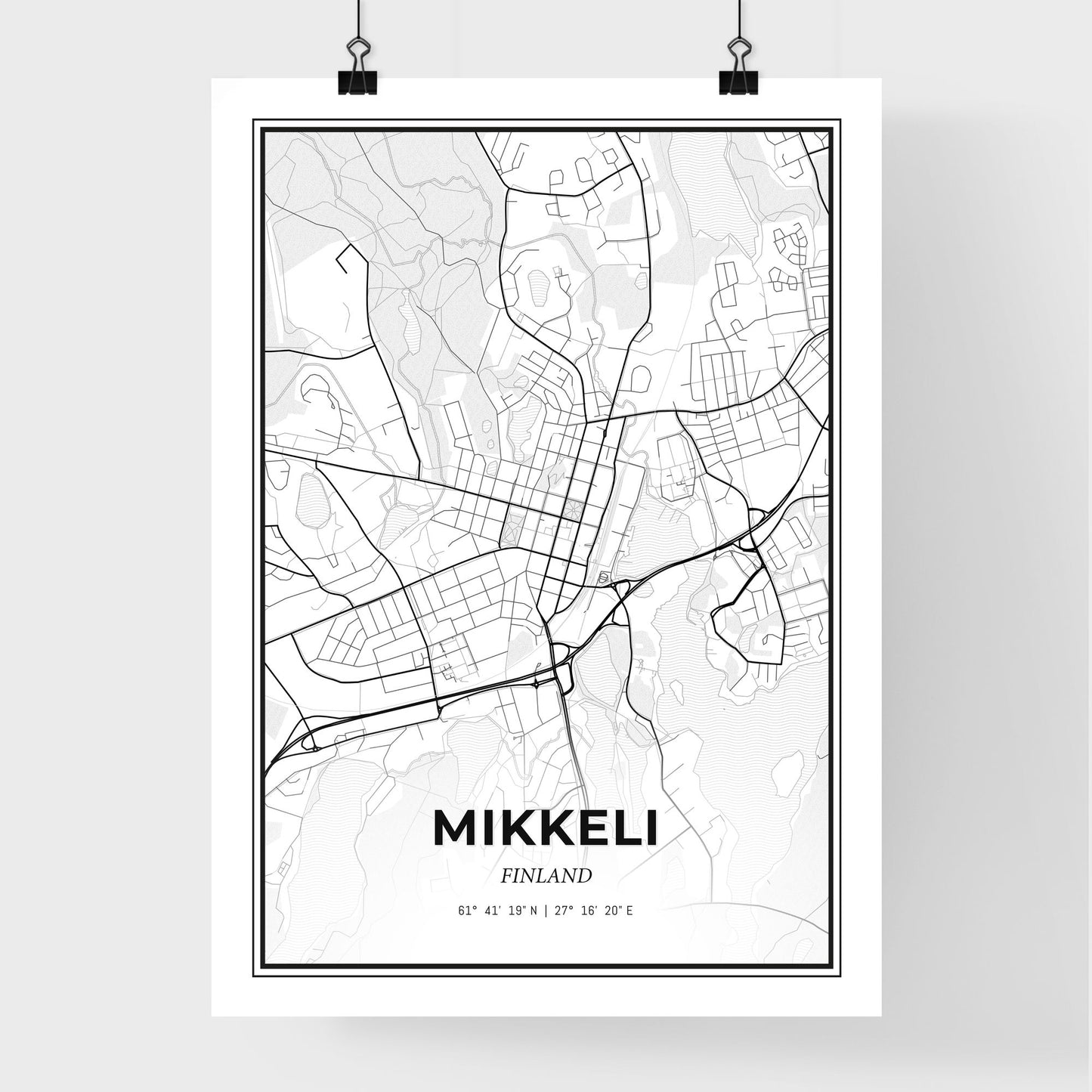 Mikkeli Finland - Premium City Map Poster