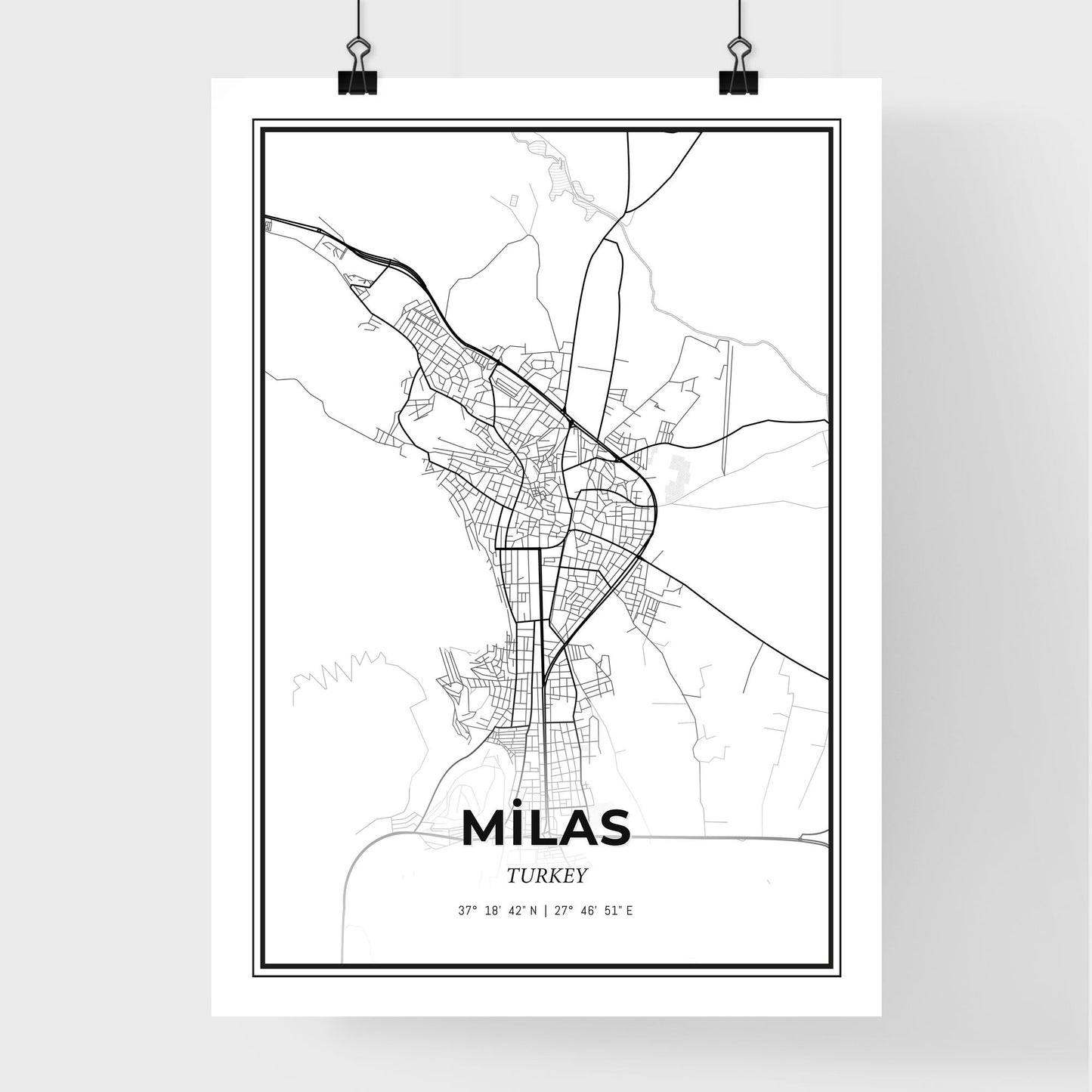 Milas Turkey - Premium City Map Poster