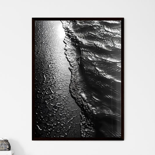 Abstract Art Of Curves In Blue Water Paintin - Framed Art Print