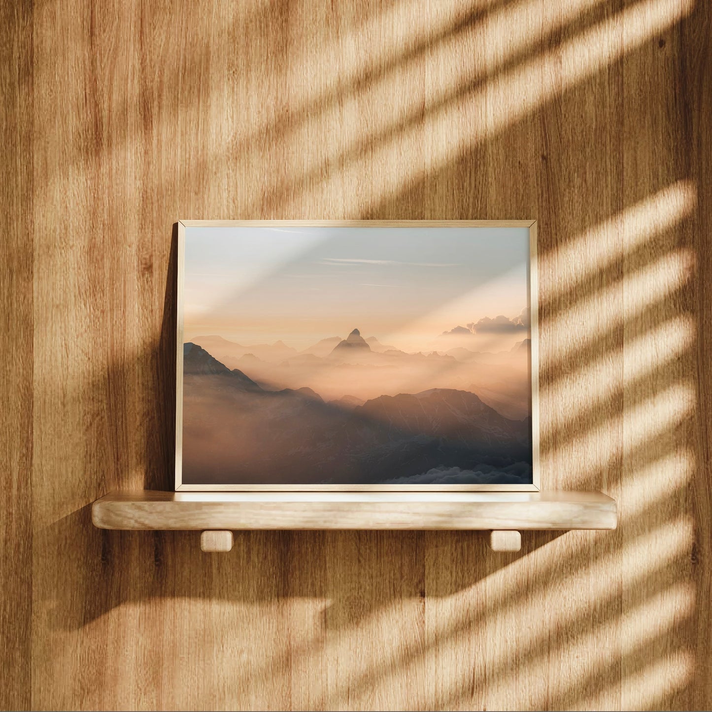 Golden Sunrise Over The Matterhorn | Mont Blanc Summit Photography Print