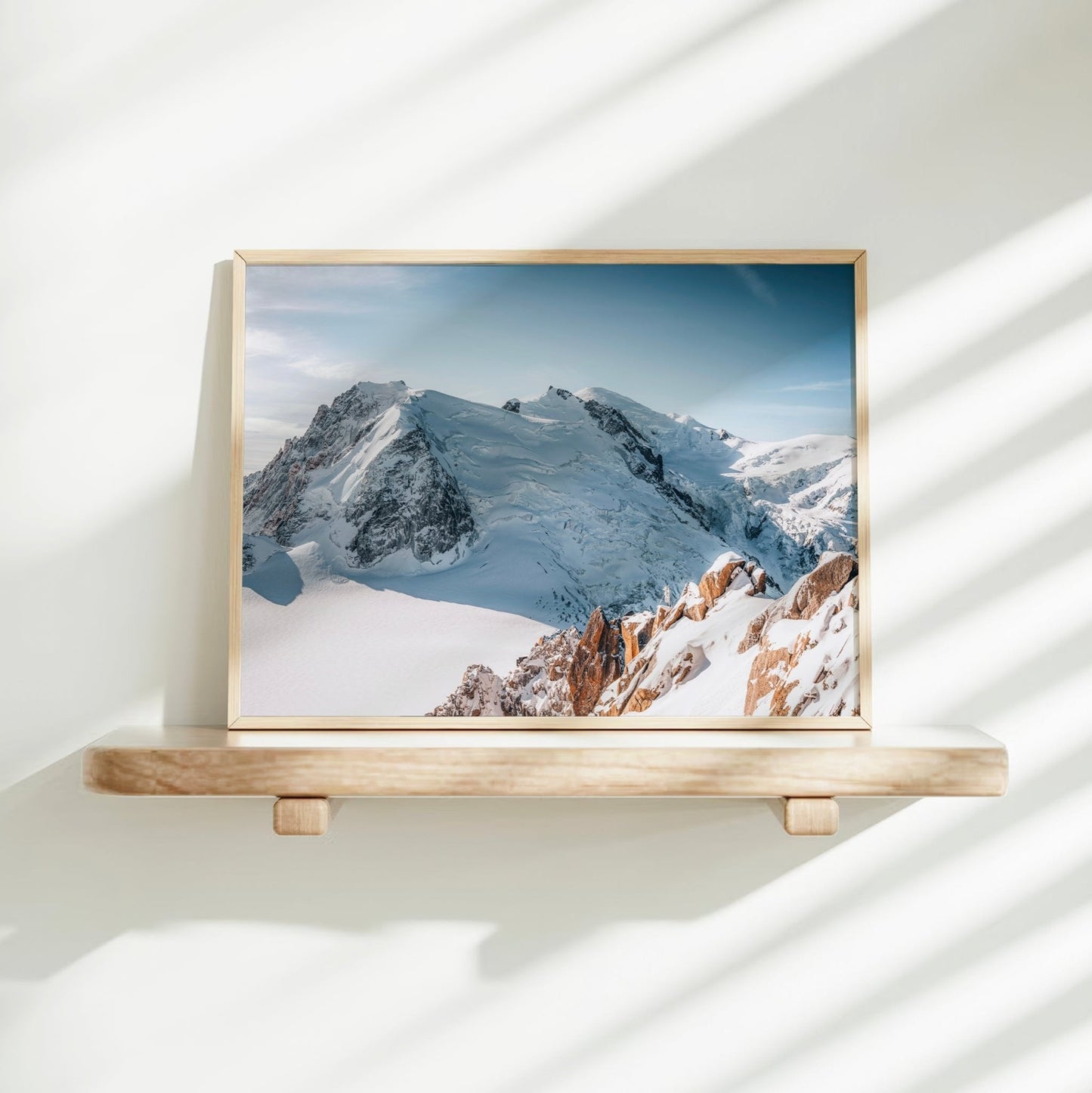Cosmiques Arête and Mont Blanc Massif Wall Art – Chamonix Print
