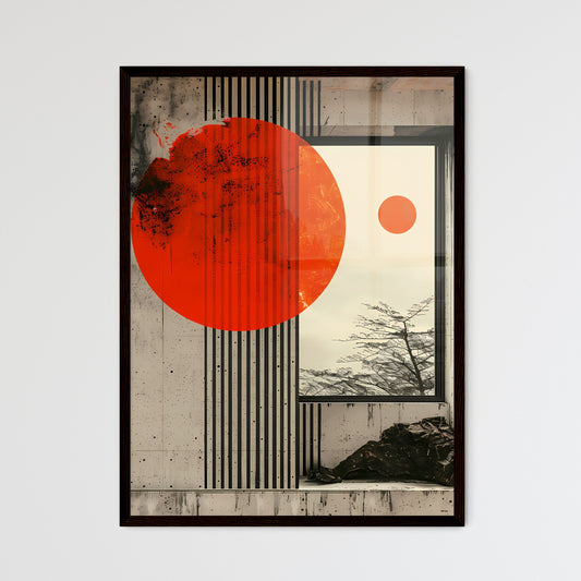 Minimalist screen print art line drawing ora - Framed Art Print