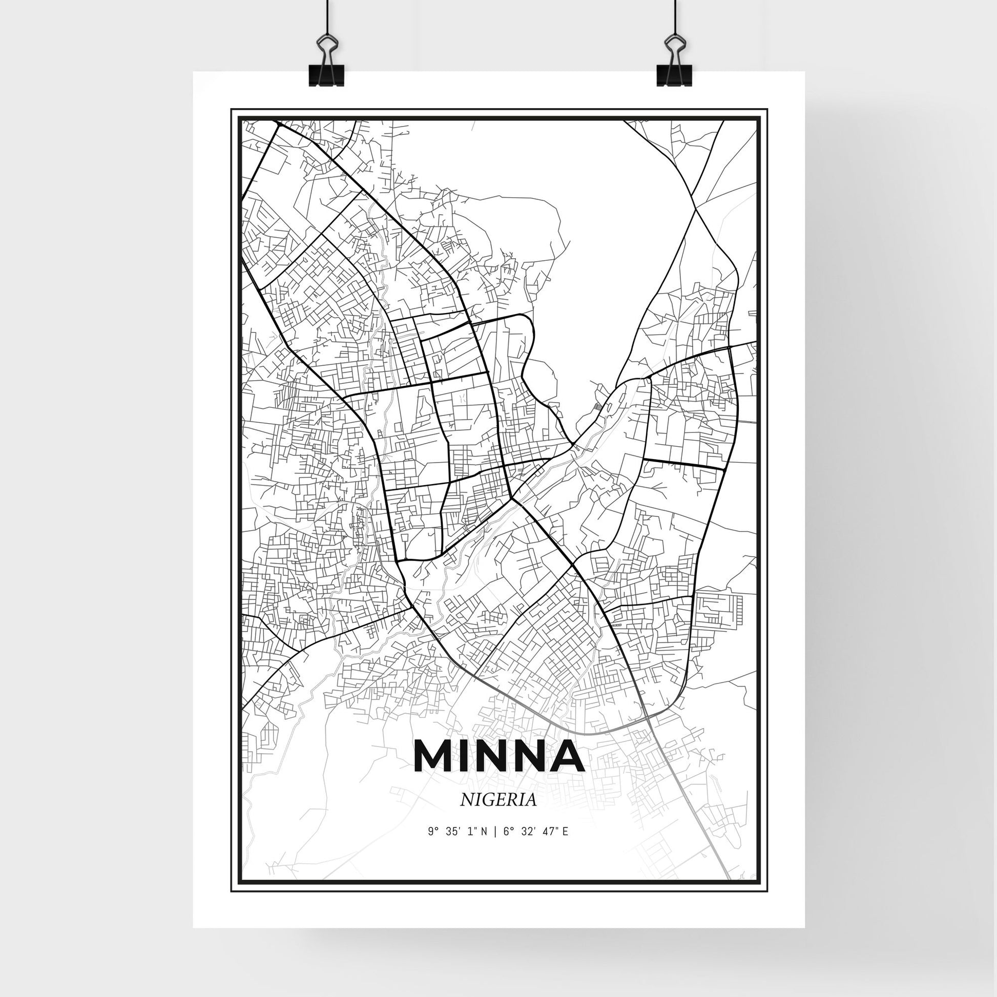 Minna Nigeria - Premium City Map Poster