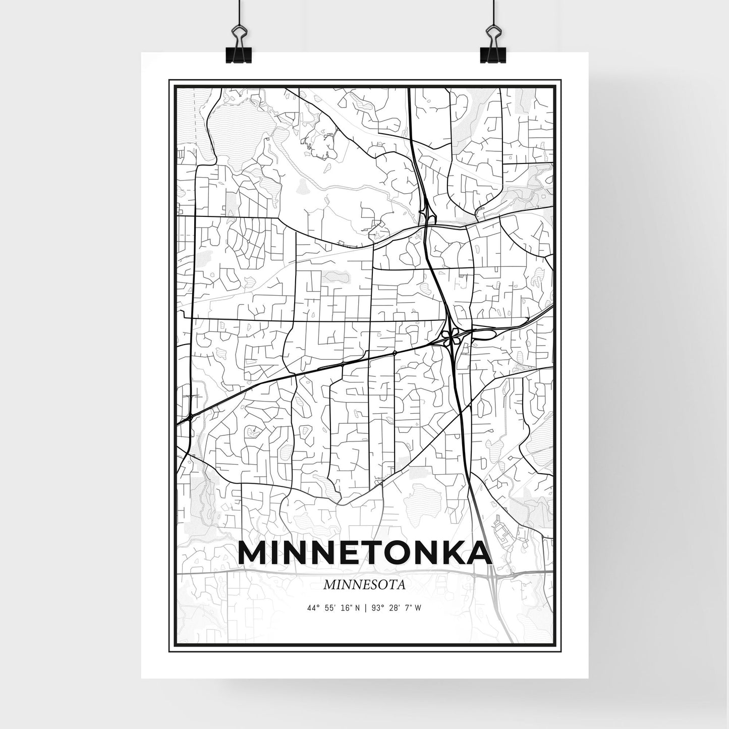 Minnetonka Minnesota - Premium City Map Poster