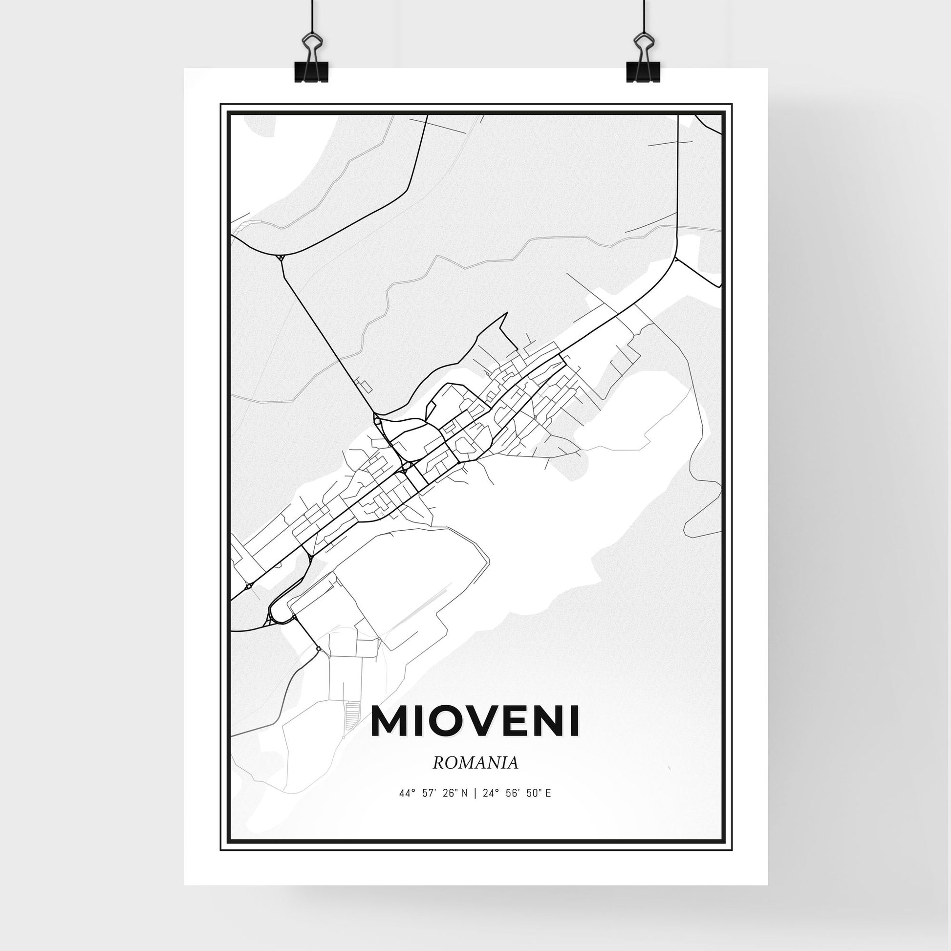 Mioveni Romania - Premium City Map Poster