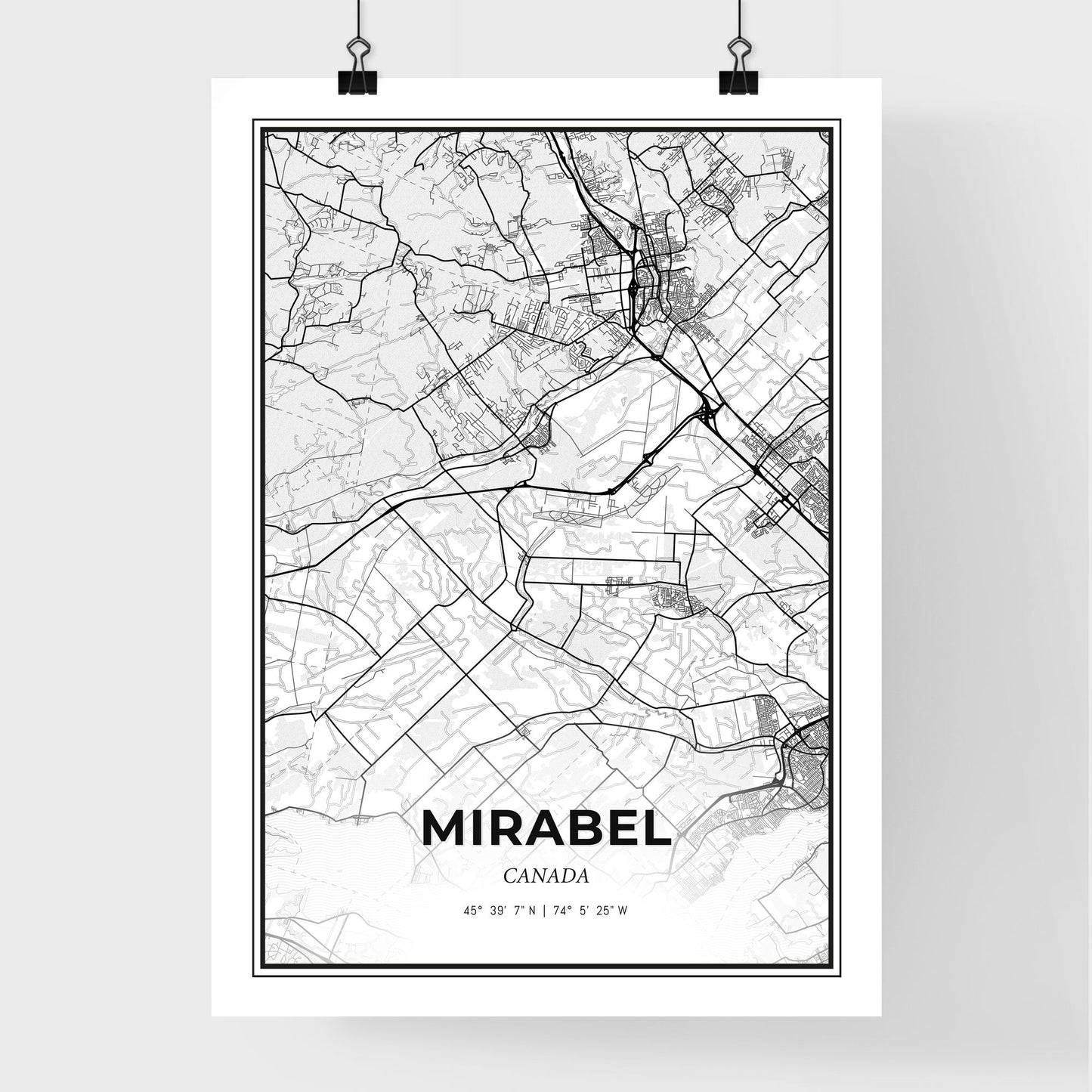 Mirabel Canada - Premium City Map Poster