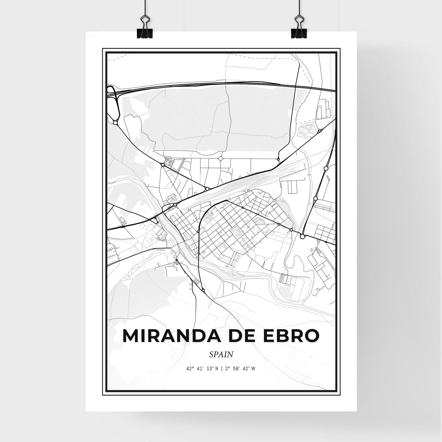 Miranda de Ebro Spain - Premium City Map Poster