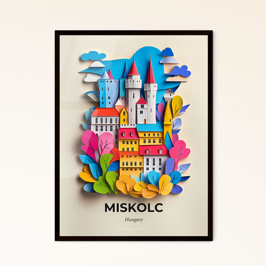 Vivid Miskolc, Hungary - a paper cut of a castle surrounded by trees