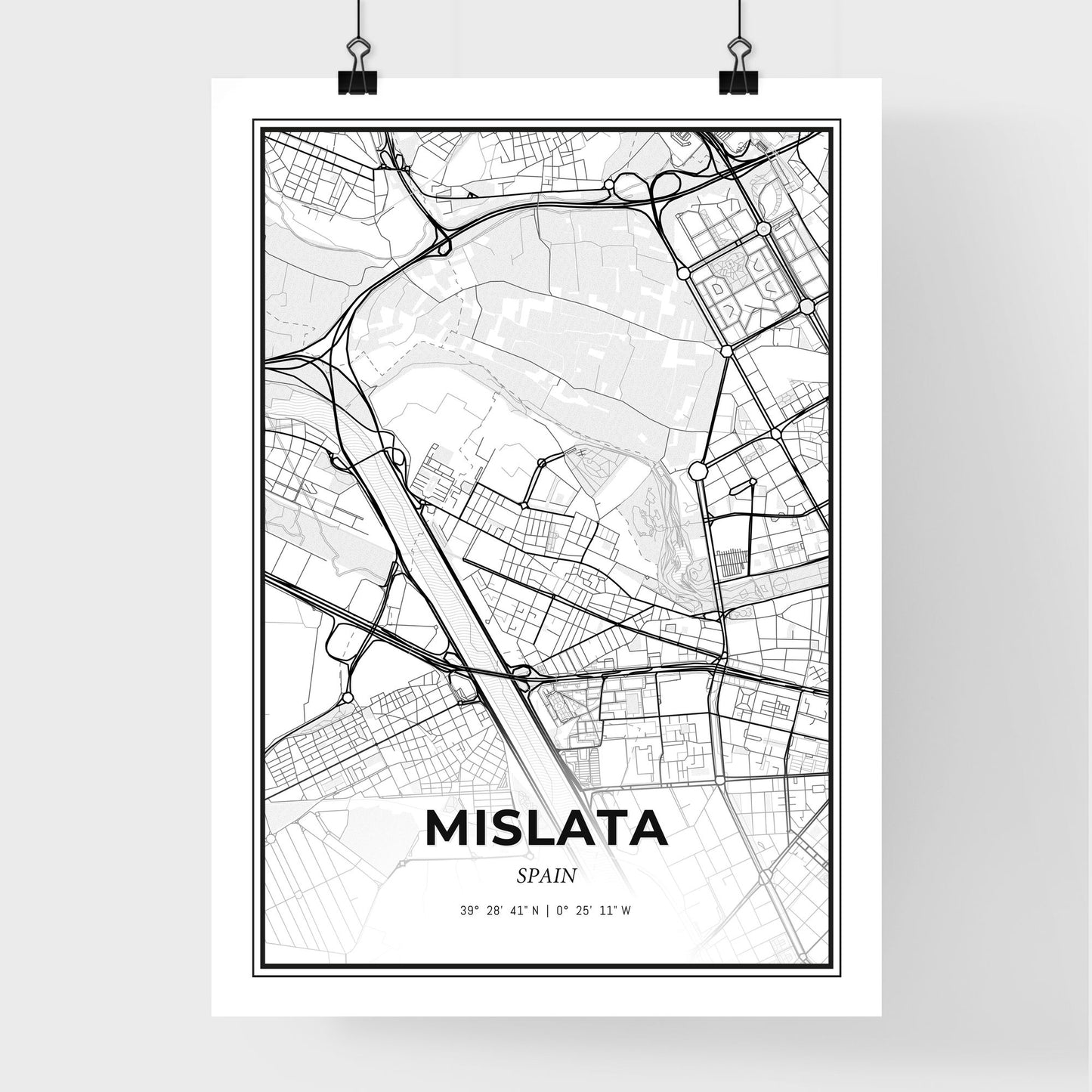 Mislata Spain - Premium City Map Poster