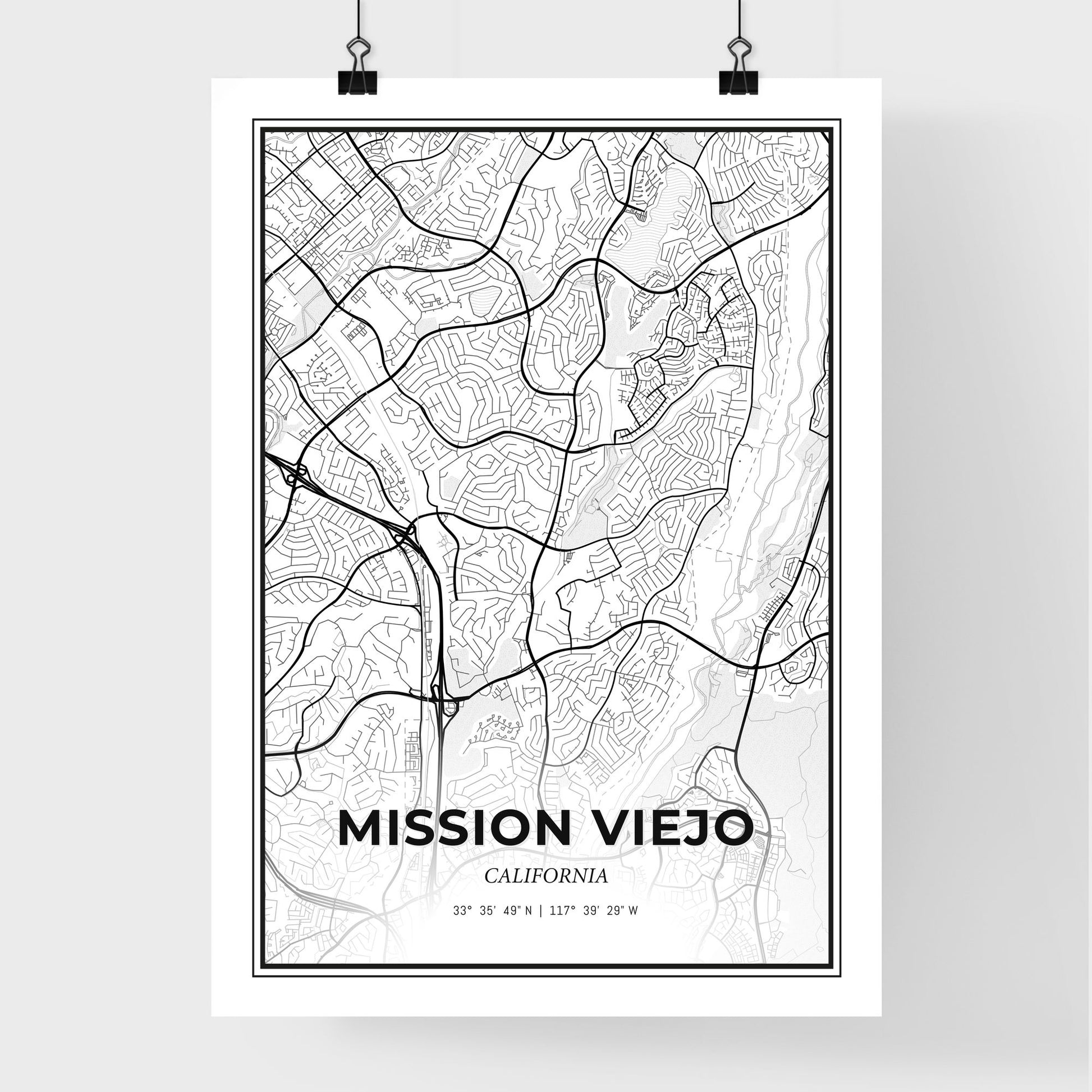 Mission Viejo California - Premium City Map Poster