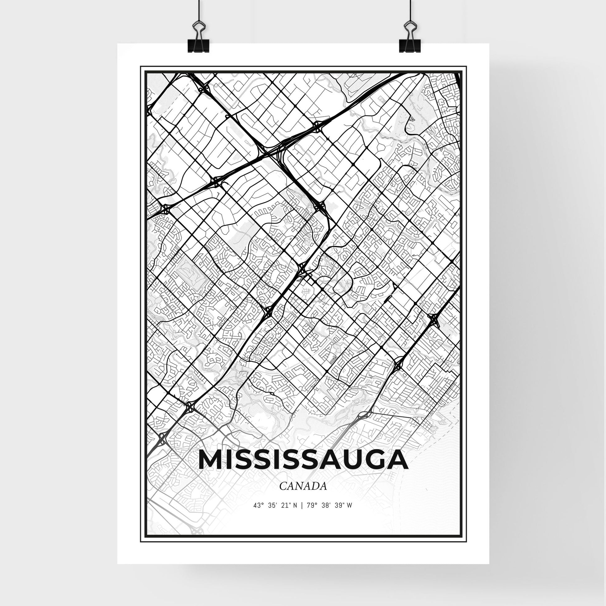 Mississauga Canada - Premium City Map Poster