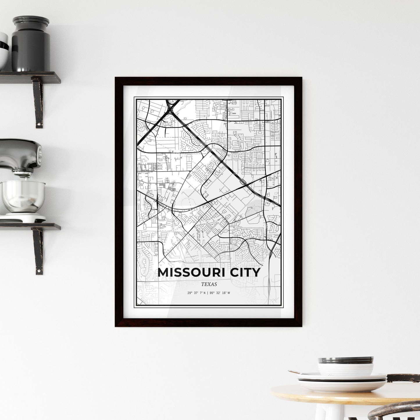 Missouri City Texas - Minimal City Map