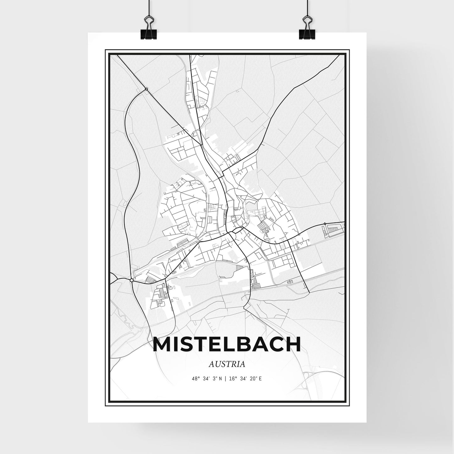 Mistelbach Austria - Premium City Map Poster