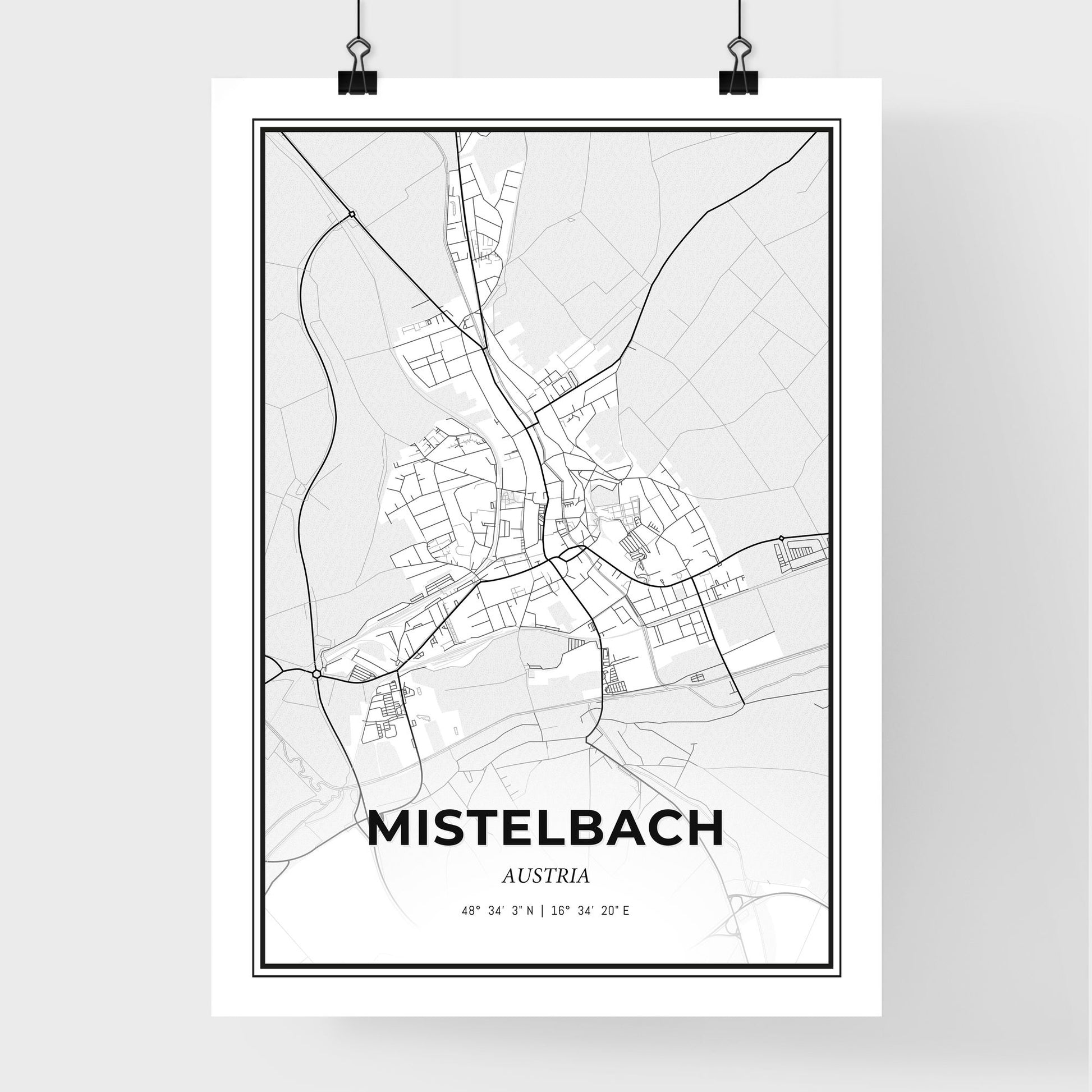 Mistelbach Austria - Premium City Map Poster