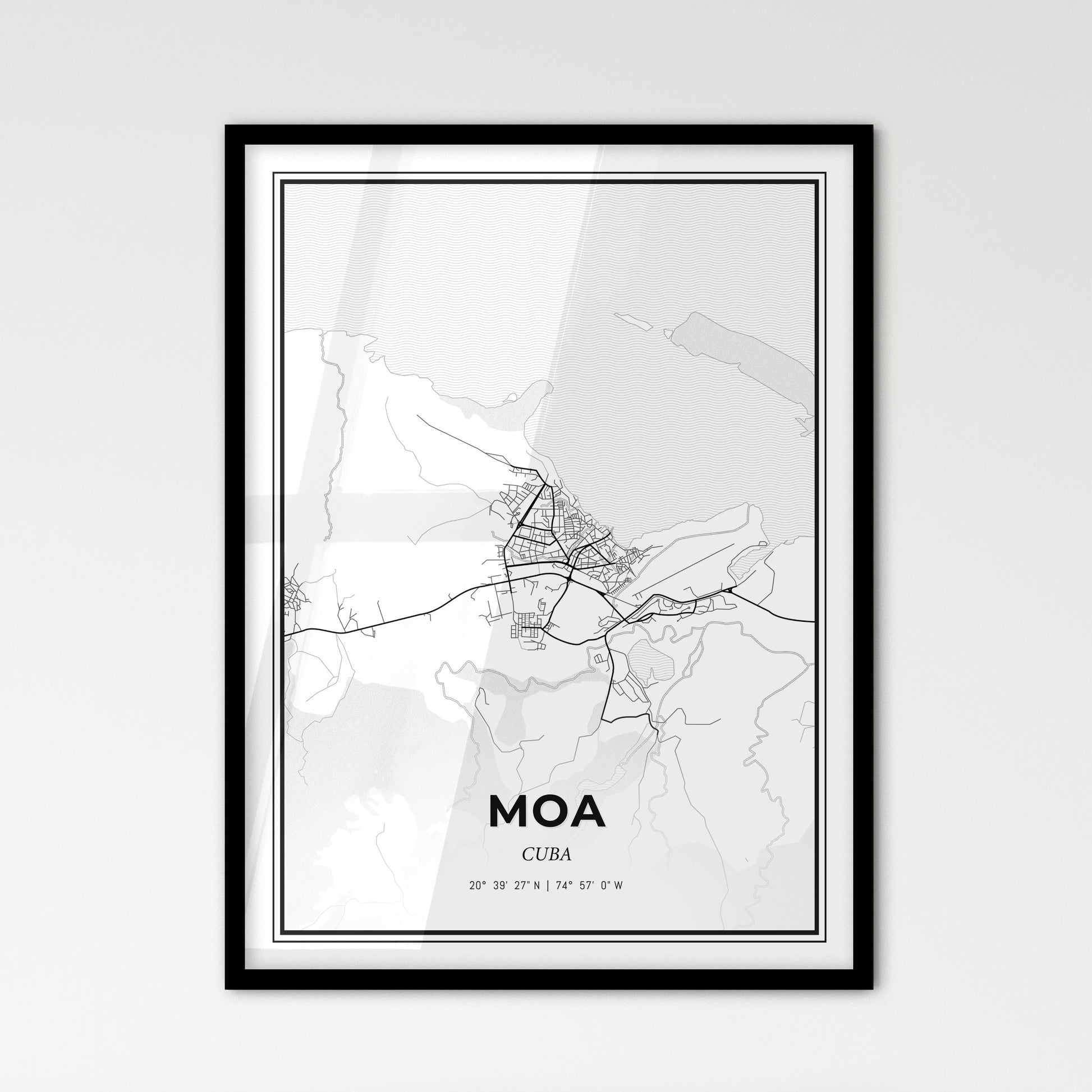 Moa Cuba - Scandinavian Style City Map for Modern Home Decor