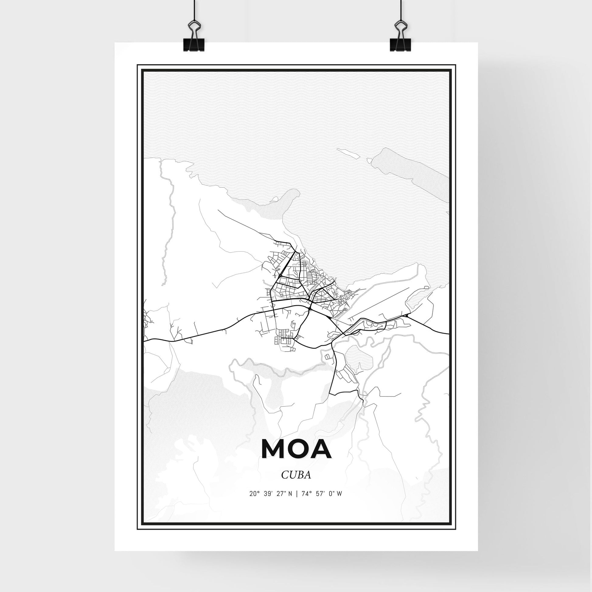 Moa Cuba - Premium City Map Poster