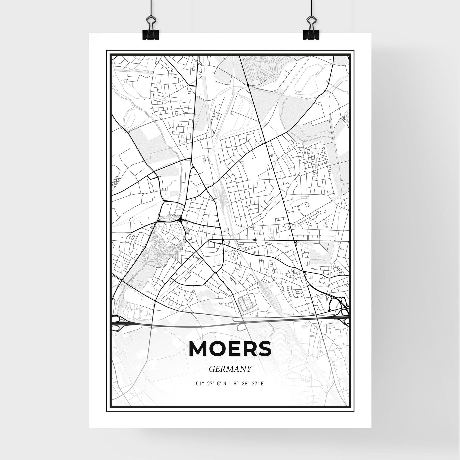 Moers Germany - Premium City Map Poster