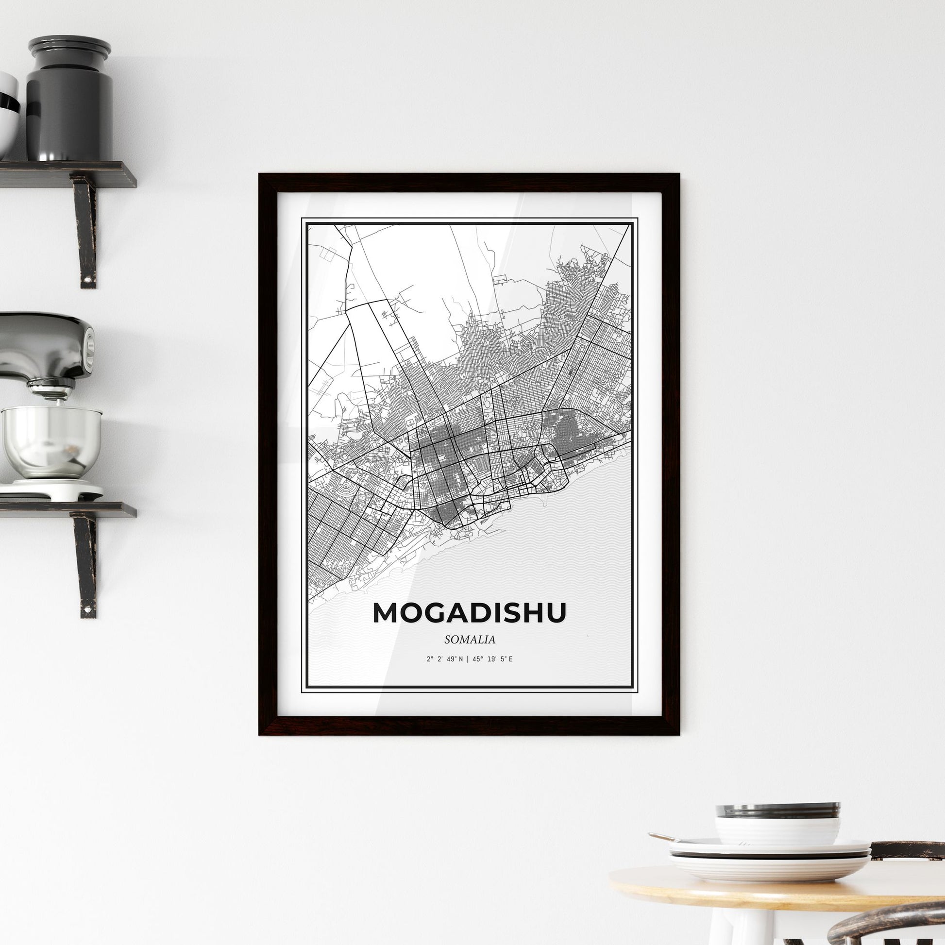 Mogadishu Somalia - Minimal City Map