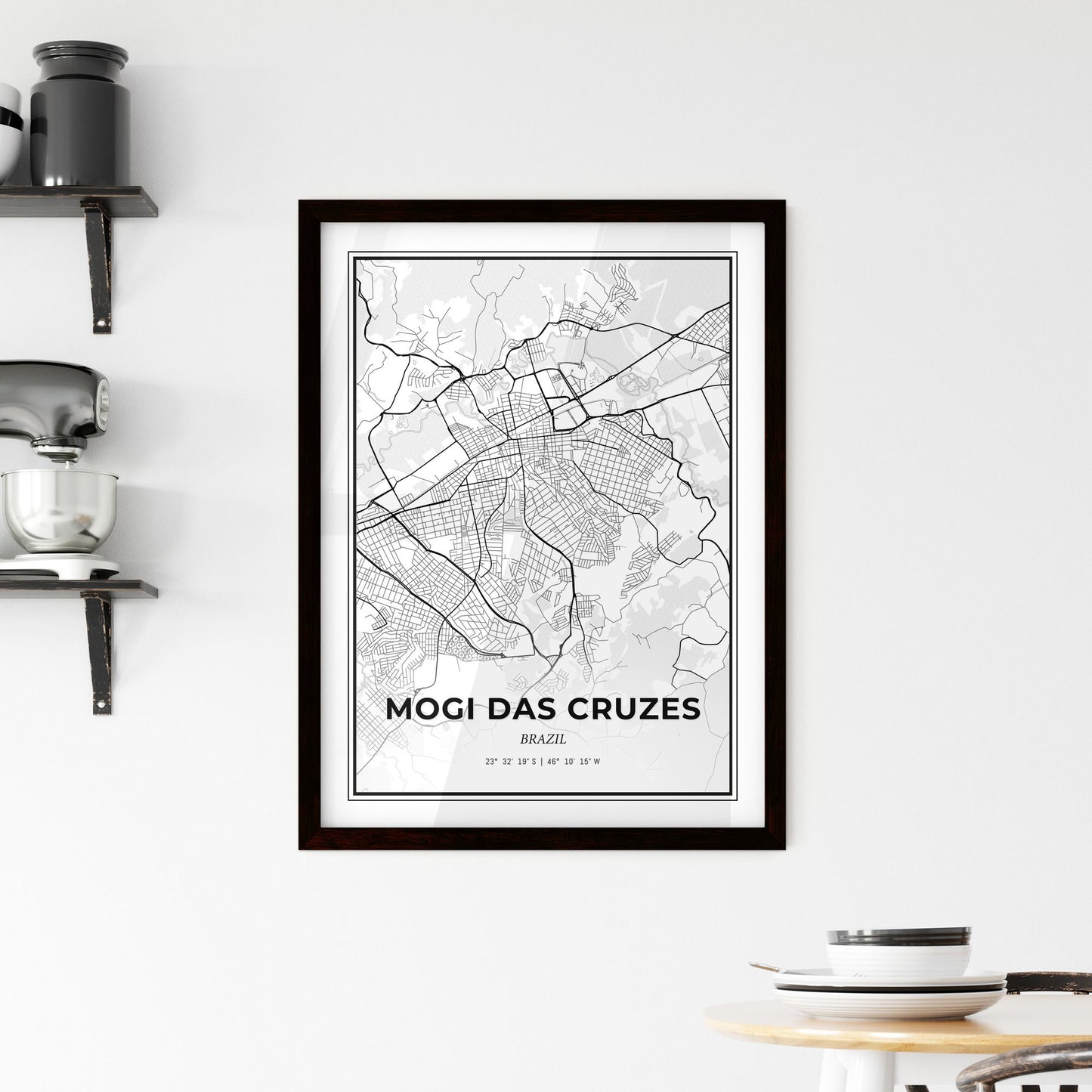 Mogi das Cruzes Brazil - Minimal City Map