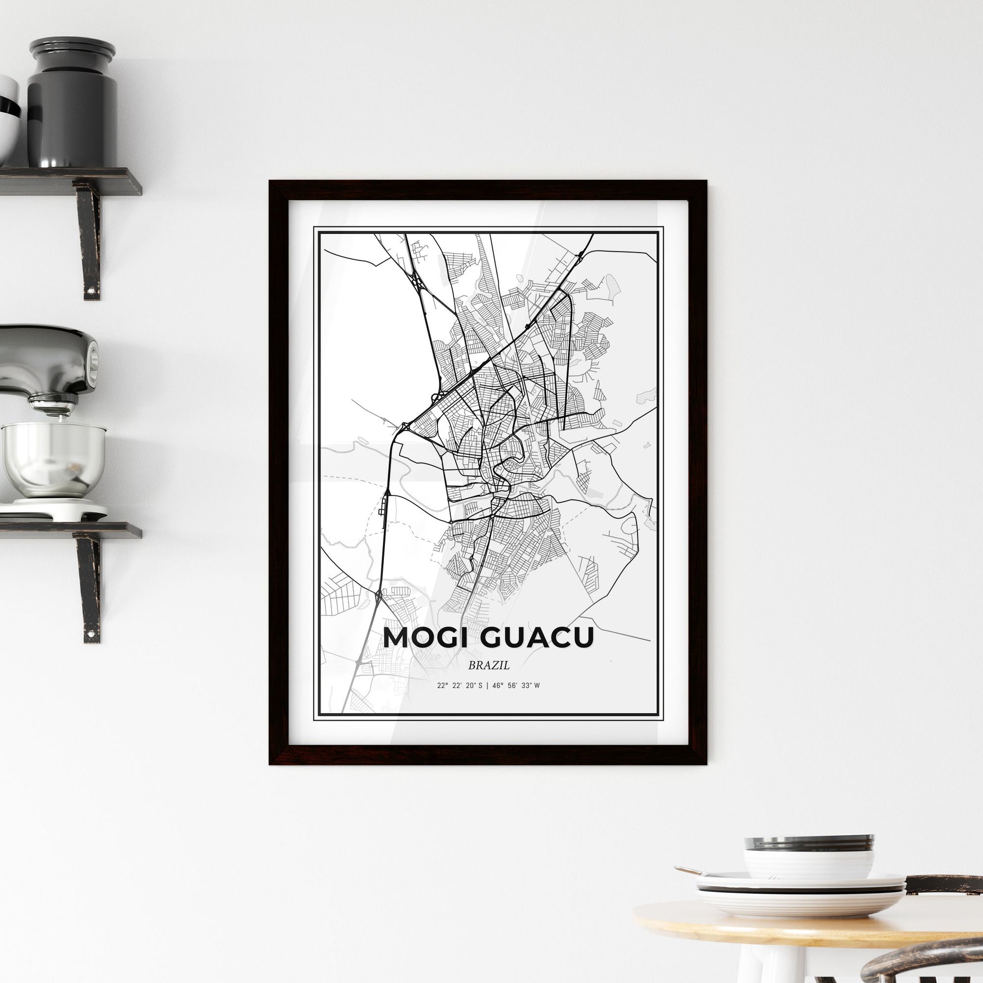 Mogi Guacu Brazil - Minimal City Map