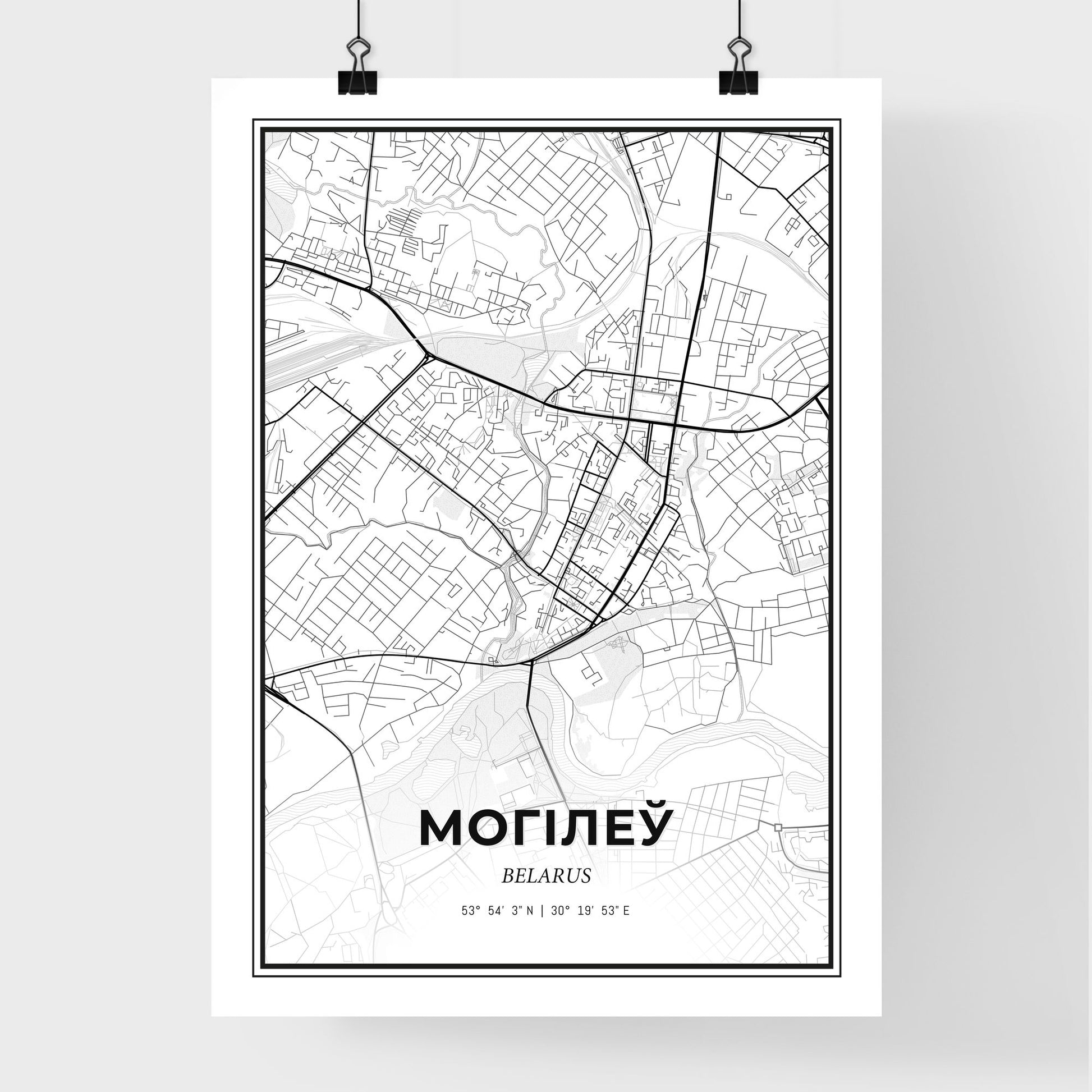 Mogilev Belarus - Premium City Map Poster