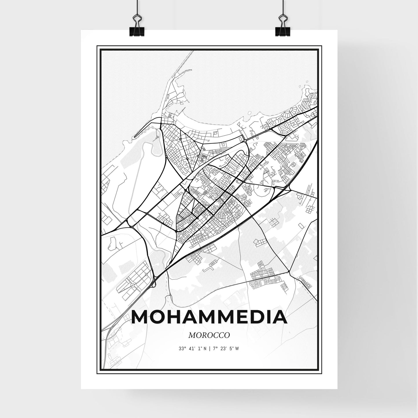 Mohammedia Morocco - Premium City Map Poster