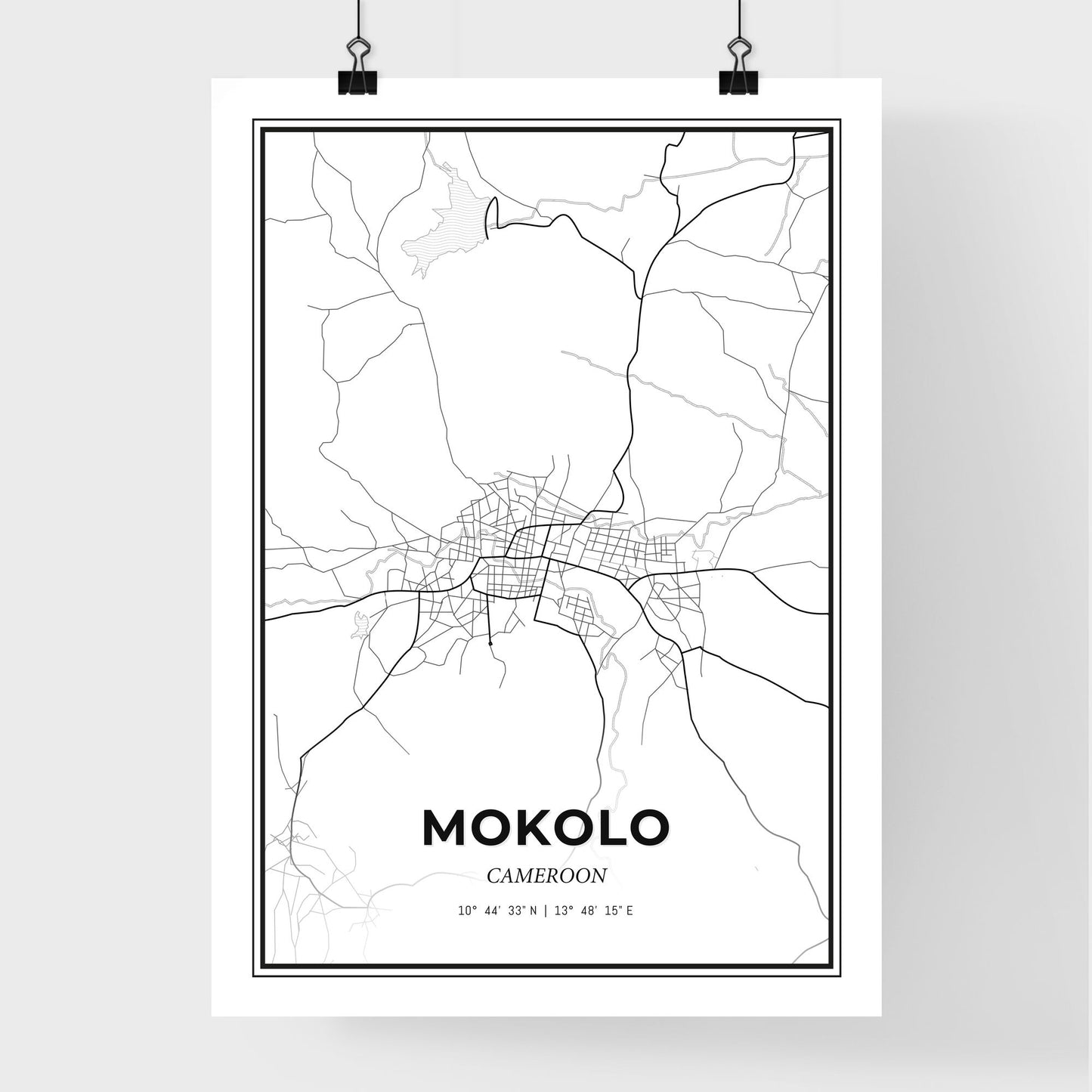 Mokolo Cameroon - Premium City Map Poster