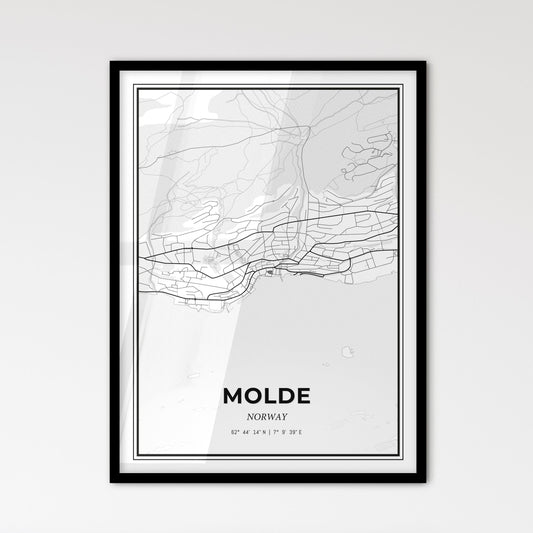 Molde Norway - Scandinavian Style City Map for Modern Home Decor