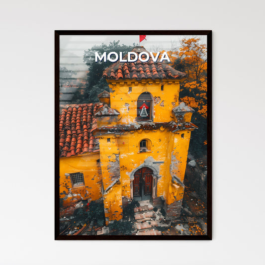 Moldova Europe Vibrant Painting Architectural Landmark Bell Tower