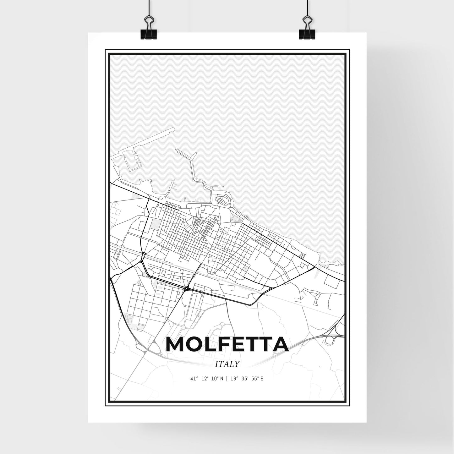 Molfetta Italy - Premium City Map Poster