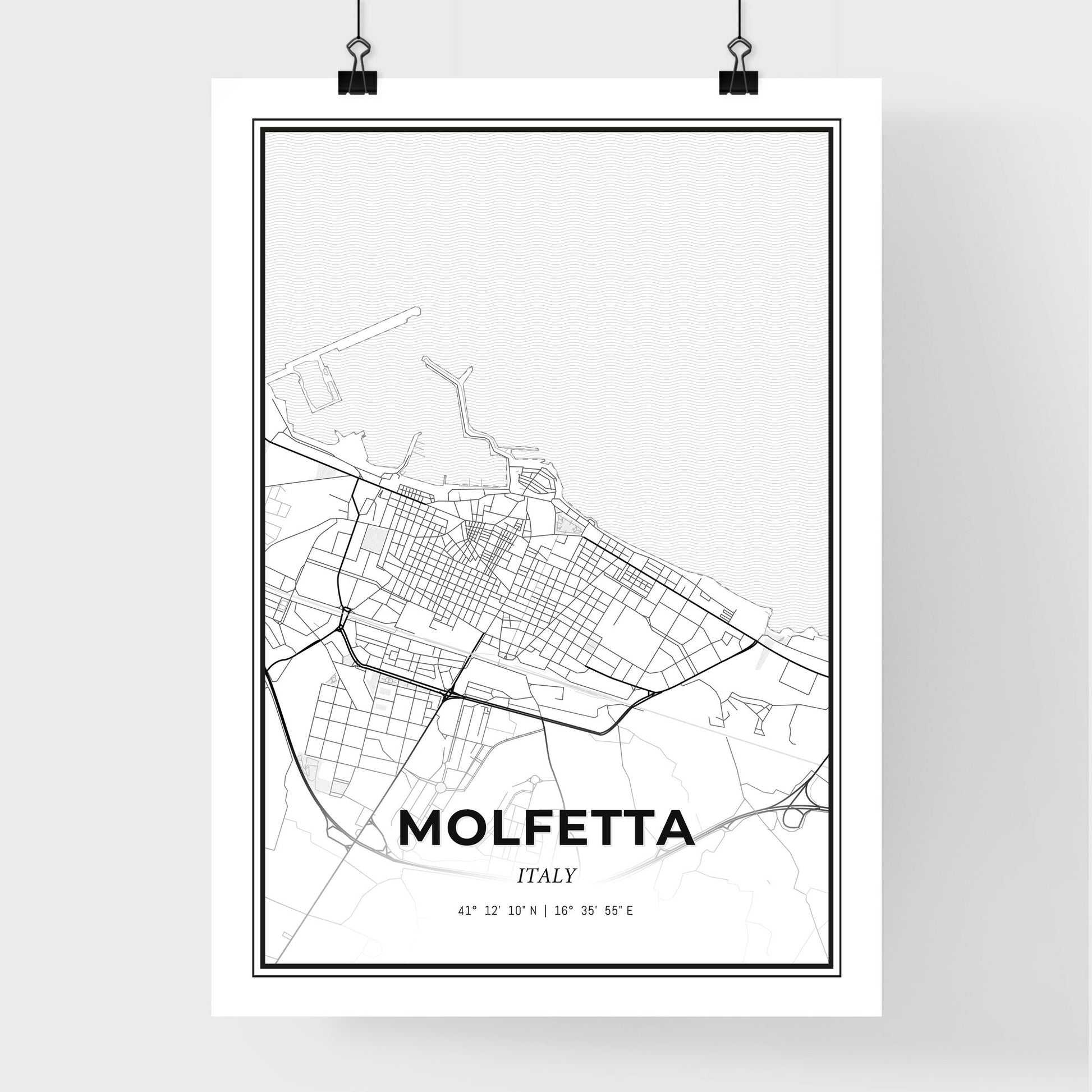 Molfetta Italy - Premium City Map Poster