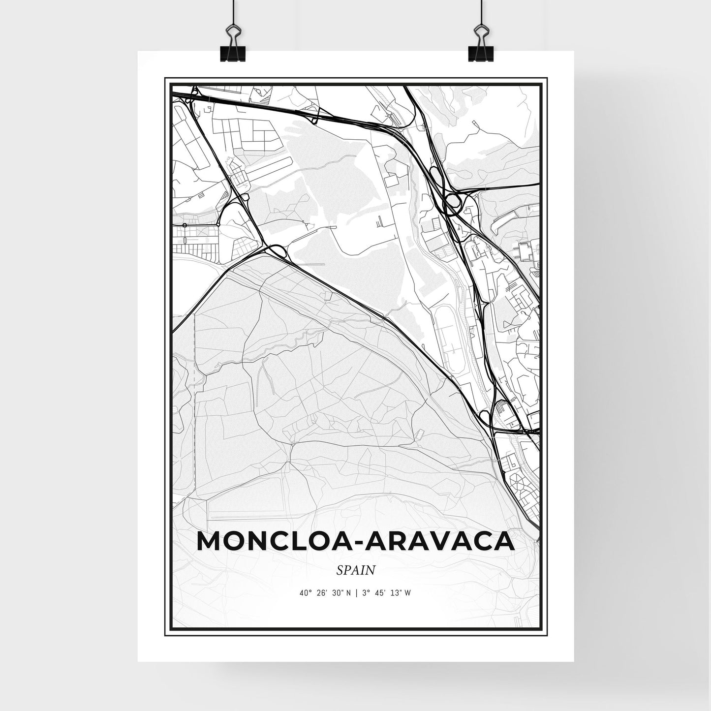 Moncloa-Aravaca Spain - Premium City Map Poster