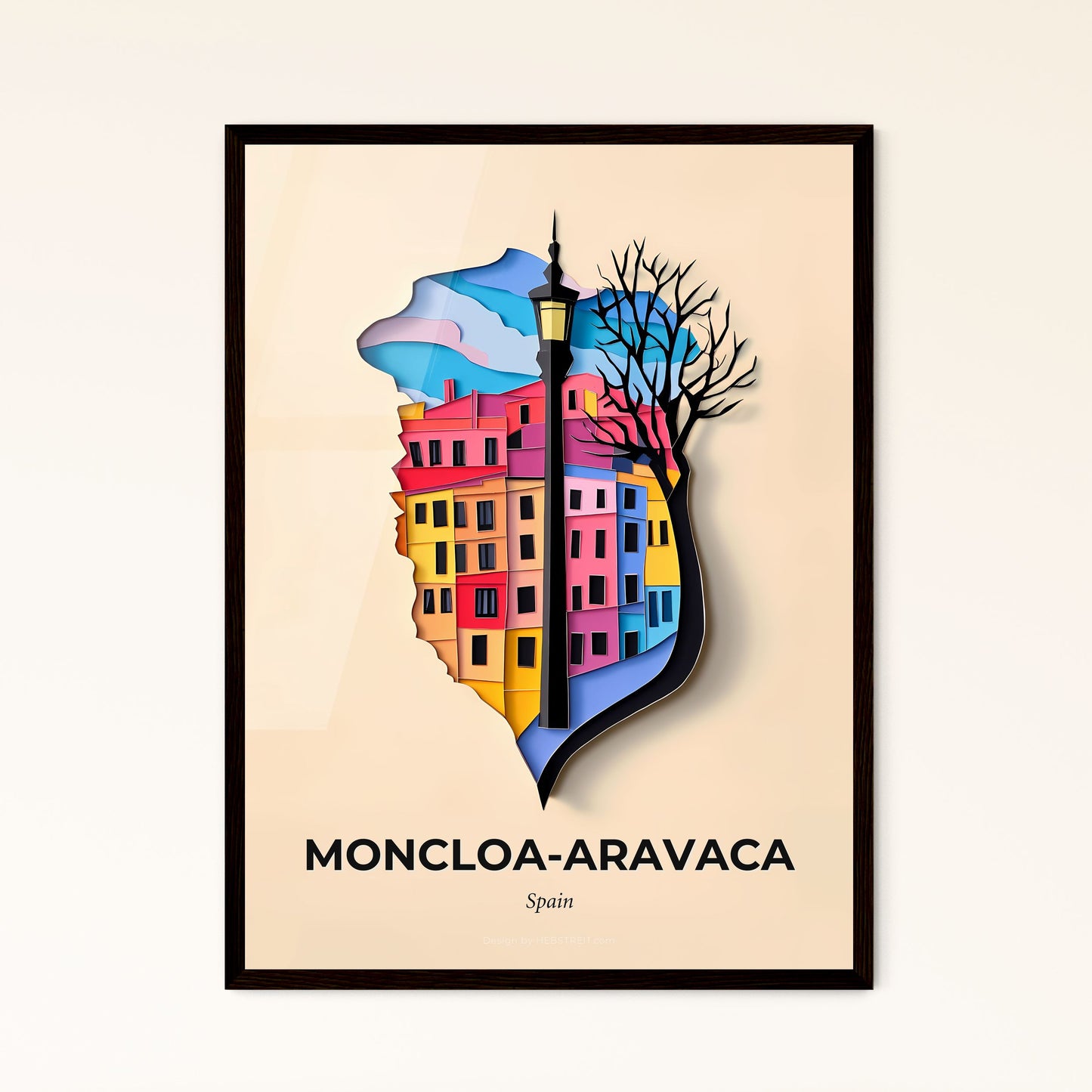 Vivid Moncloa-Aravaca, Spain - a clock with a tree and a building in the background