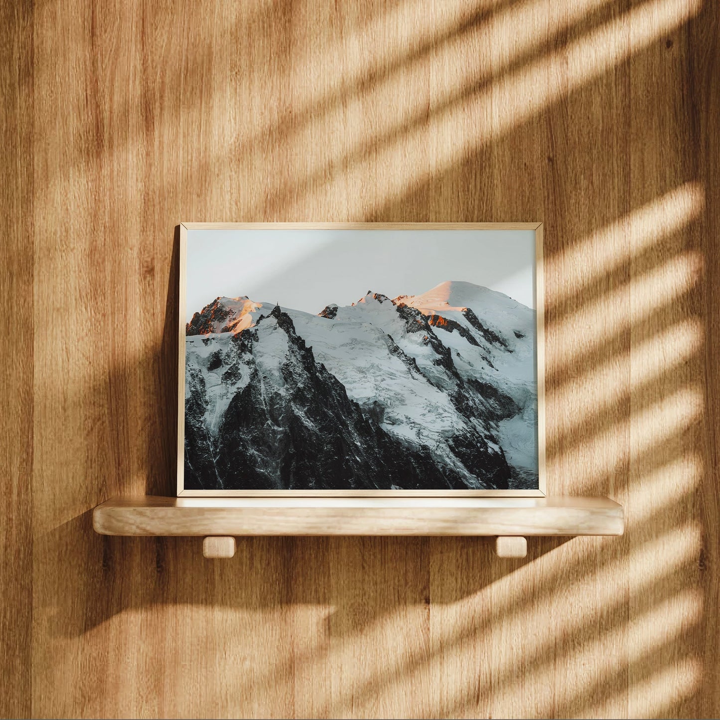 Mont Blanc Massif Wall Art - Sunset Mountain Landscape Print