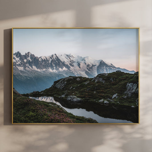 Lac de la Flégère, Chamonix Wall Art Print – Mont Blanc Alpine Lake Photography