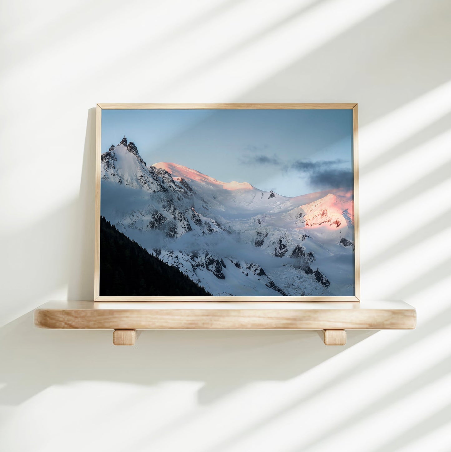 Sunset on the Aiguille du Midi Wall Art - Chamonix Mountain Print