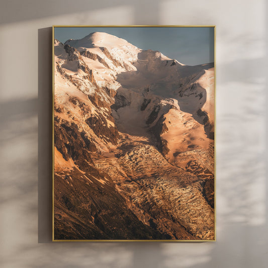 Mont Blanc Golden Hour Wall Art Print – Chamonix Mountain Photography
