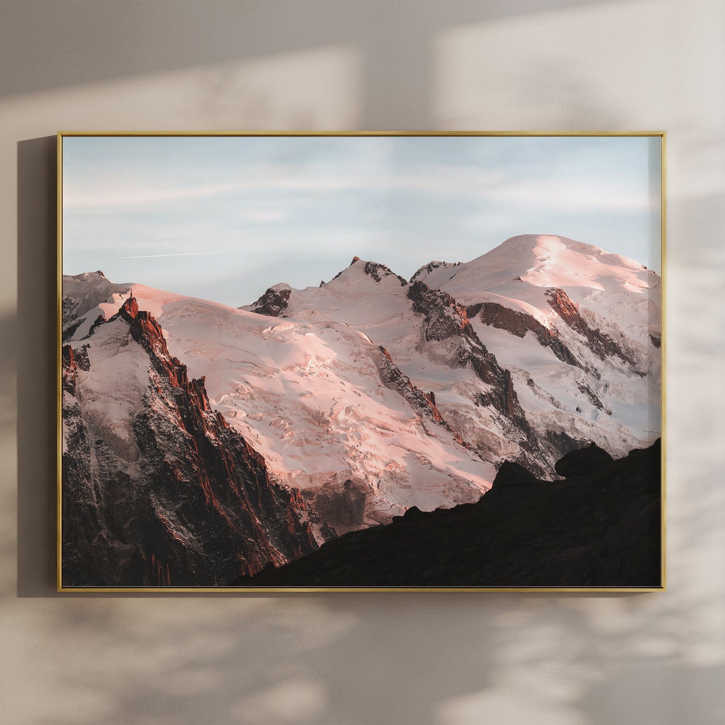 Mont Blanc Massif Sunset Wall Art - Chamonix Photography Print
