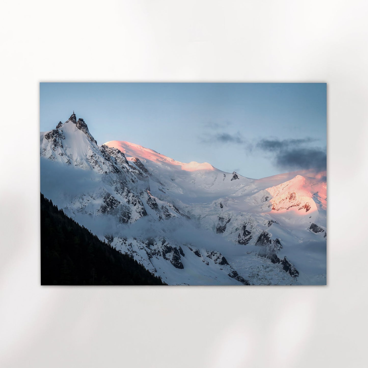 Sunset on the Aiguille du Midi Wall Art - Chamonix Mountain Print