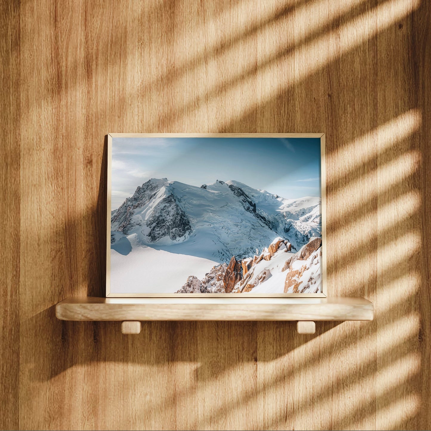 Cosmiques Arête and Mont Blanc Massif Wall Art – Chamonix Print