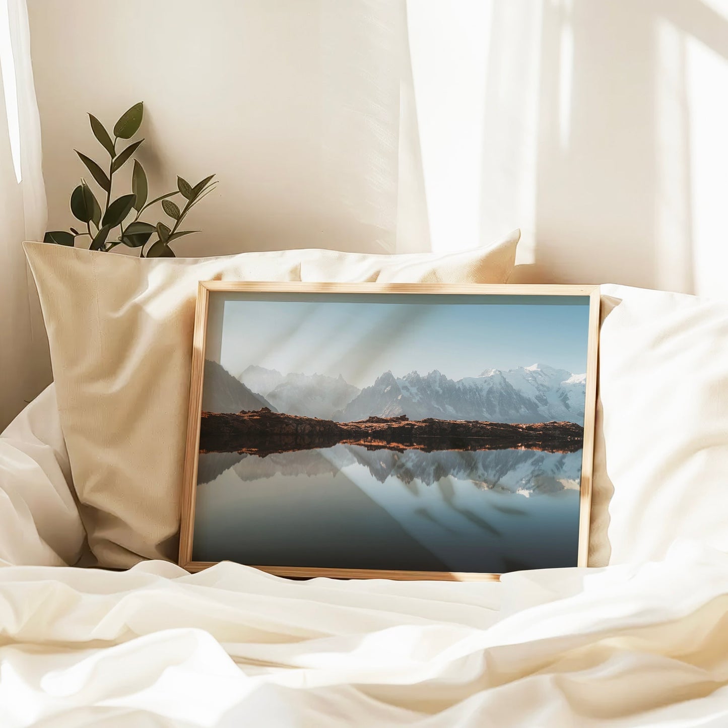 Mont Blanc Reflection at Lacs des Chéserys - Premium Wall Art Print