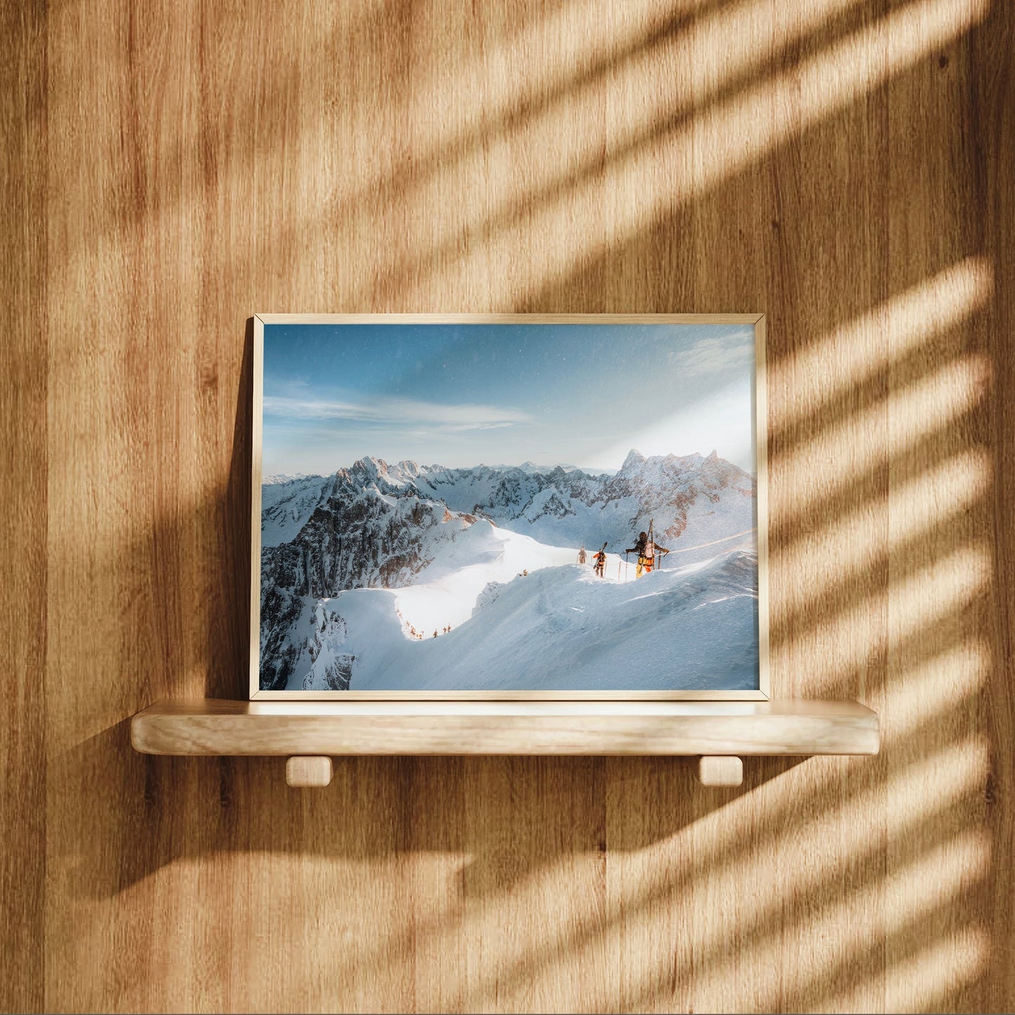 Skiers Descending the Vallée Blanche | Chamonix Wall Art