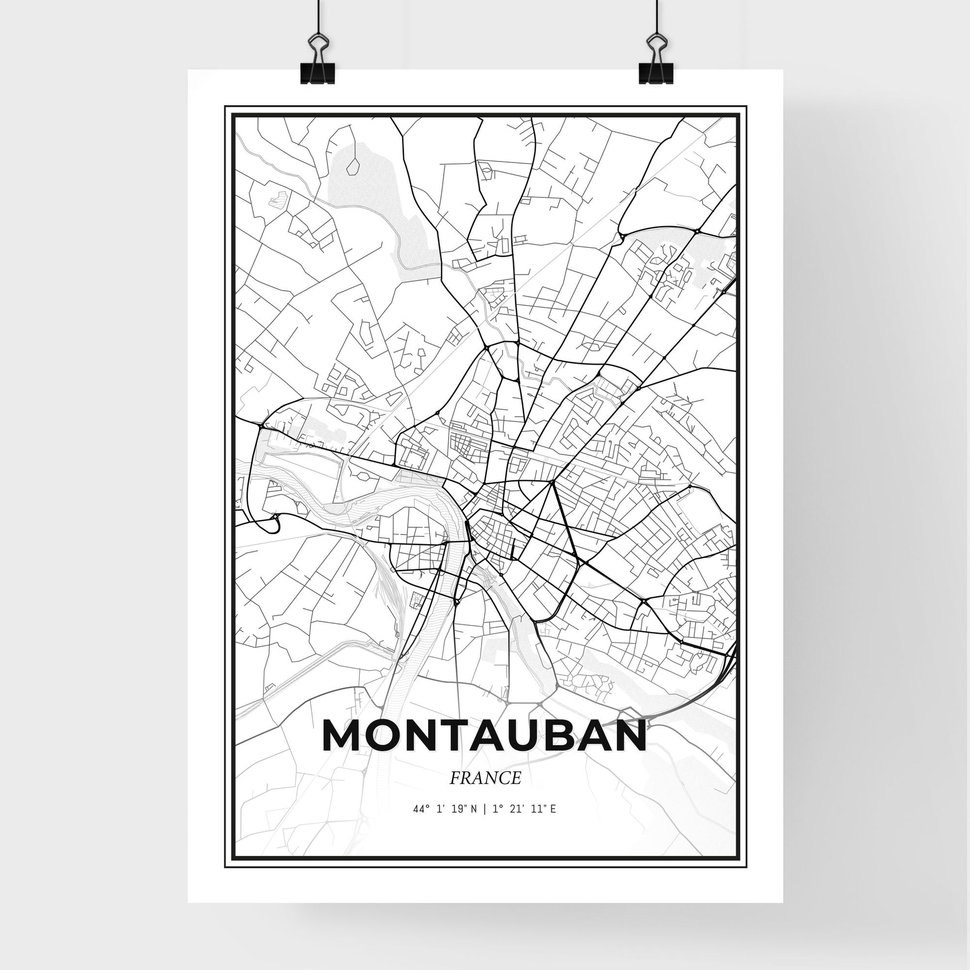 Montauban France - Premium City Map Poster