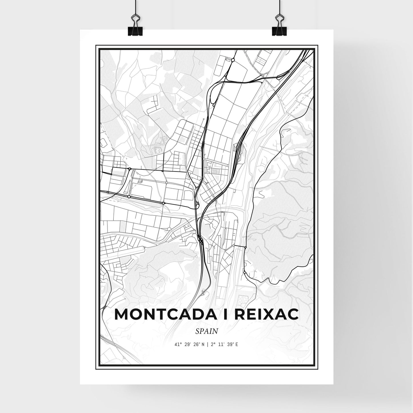 Montcada i Reixac Spain - Premium City Map Poster