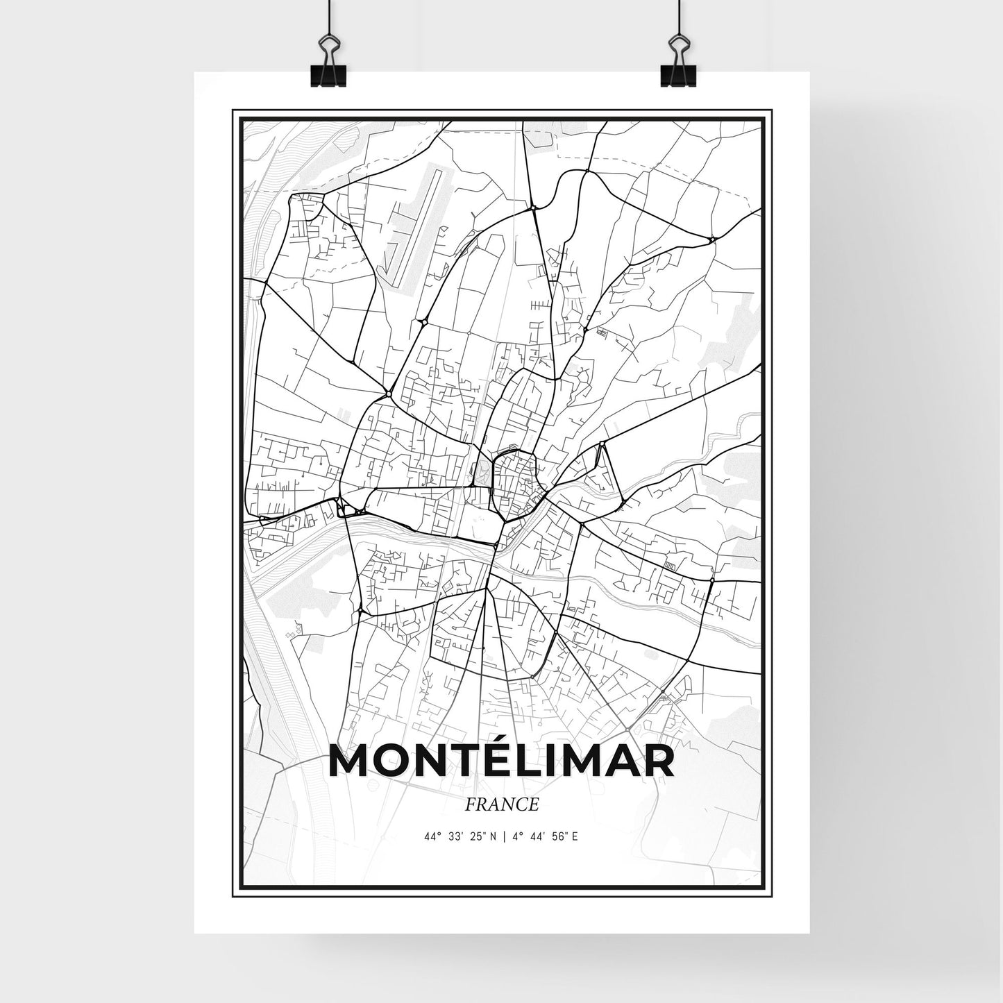 Montélimar France - Premium City Map Poster