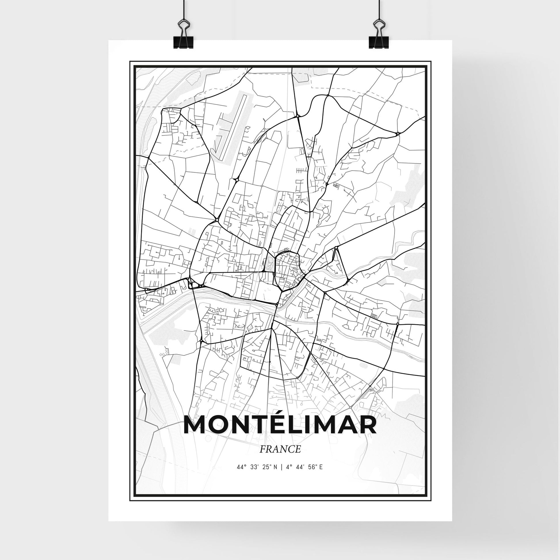 Montélimar France - Premium City Map Poster